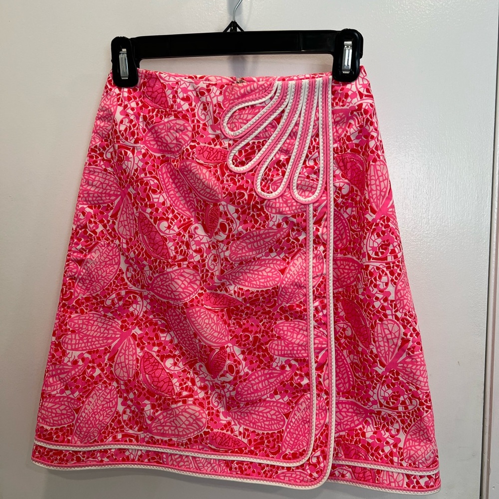 1970s vintage Lilly Pulitzer pink wrap skirt